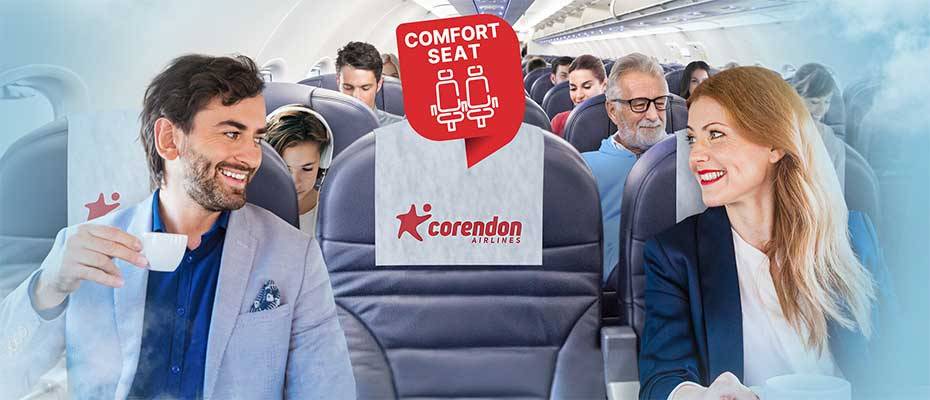 Bei Corendon Airlines lassen sich freie Nachbarsitze dazubuchen 