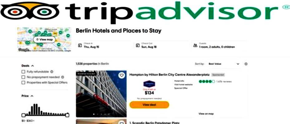 Tripadvisor выходит на рынок бронирования отелей