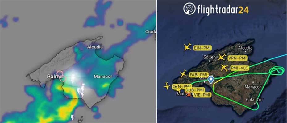 Montagmorgen: Zwanzig Minuten ohne Landung am Flughafen von Mallorca 