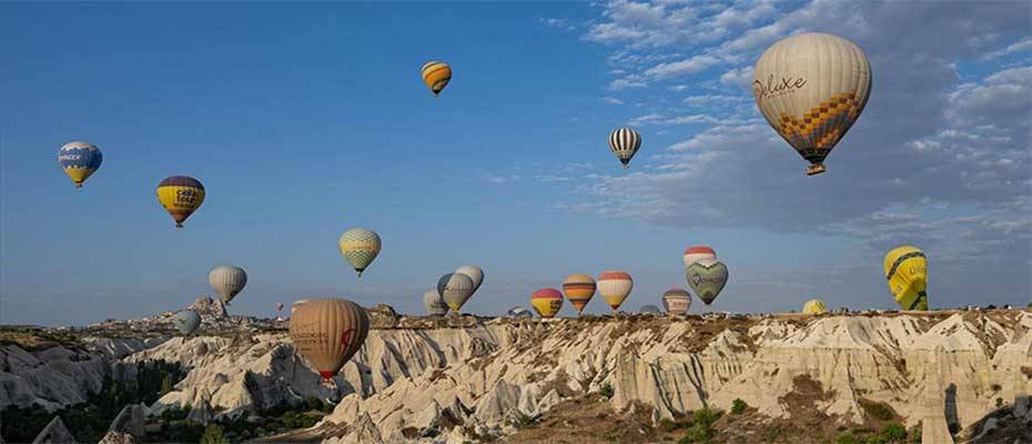 Kapadokya'da 10 ayda 675 bin kişi sıcak hava balonuyla havalandı