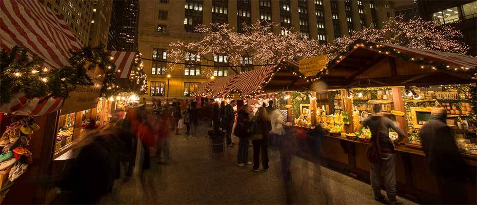 Glitzerlichter und Glühwein: Weihnachtszeit in Illinois