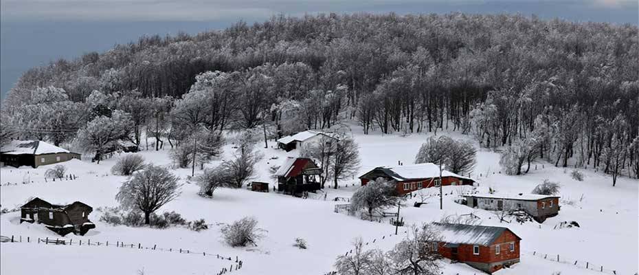 Doğaseverlerin uğrak noktası Kocadağ Yaylası beyaza büründü