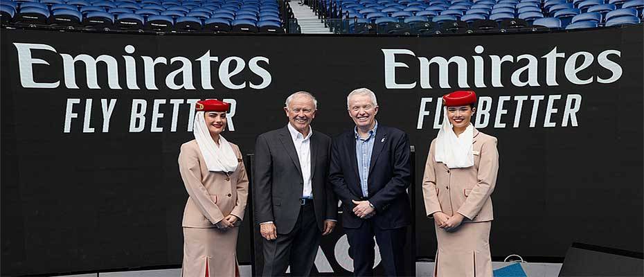 Emirates ist für weitere fünf Jahre Offizielle Fluggesellschaft der Australian Open