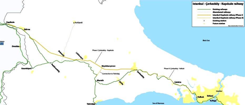 Турция  тестирует железную дорогу, которая соединит Стамбул с ЕС