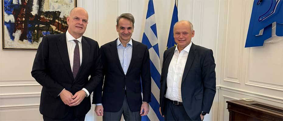 Griechischer Ministerpräsident Mitsotakis trifft TUI-Chef Ebel