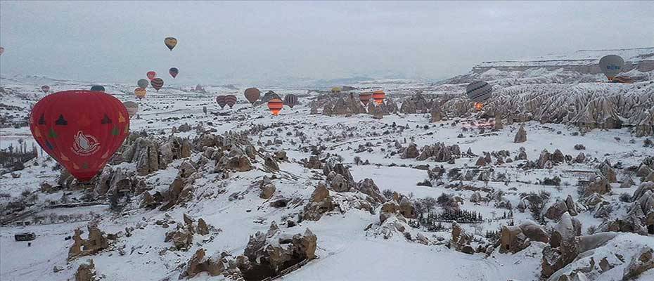 Kapadokya'da sıcak hava balonu turları olumsuz hava koşulları nedeniyle 13 gündür yapılamıyor