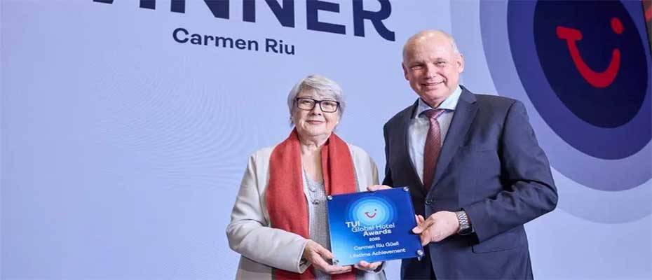 Carmen Riu Güell, TUI Global Hotel Awards 2025’te TUI Yaşam Boyu Başarı Ödülü ile Onurlandırıldı