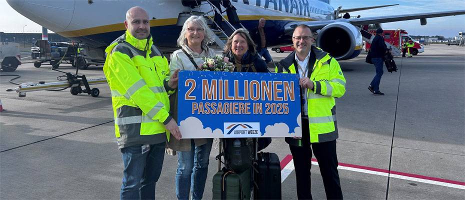 Airport Weeze begrüßt seinen zweimillionsten Fluggast 2025 - Lesen Sie die Nachrichten