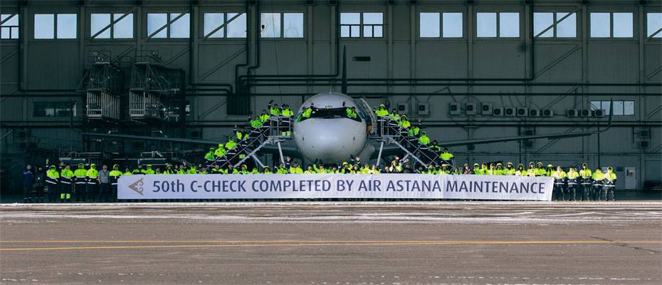 Air Astana absolviert 50. C-Check im eigenen Technikzentrum - Haberi Oku?>