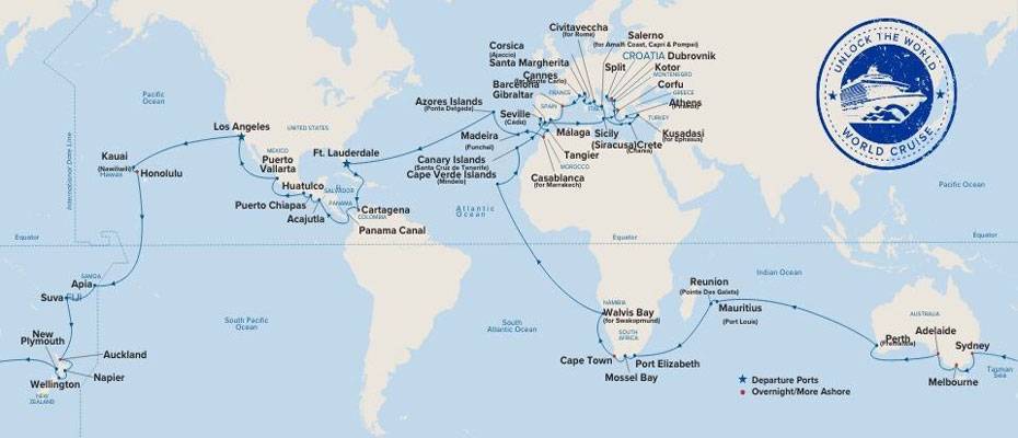 Princess Cruises announced 115-day World Cruise for 2028 - Lesen Sie die Nachrichten?>