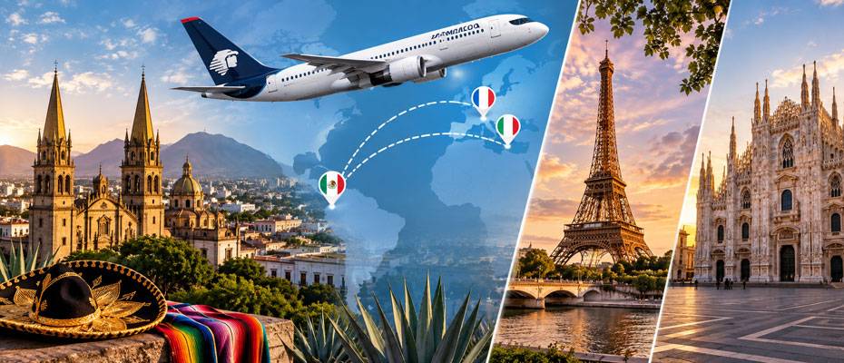 México: Aeroméxico lanzará vuelos directos a París y Milán - Leer las noticias