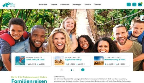 For Family Reisen startet mit neu gestalteter Website in die nächste digitale Phase