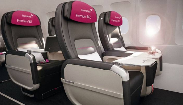 Eurowings bringt neuen Premium BIZ Seat in weitere deutsche Abflughäfen