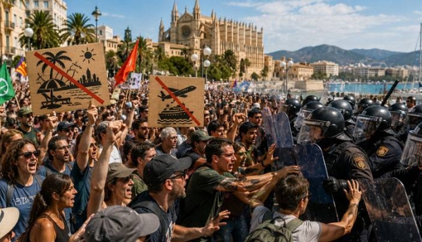 Rund 25 000 Menschen protestieren auf Mallorca gegen Massentourismus